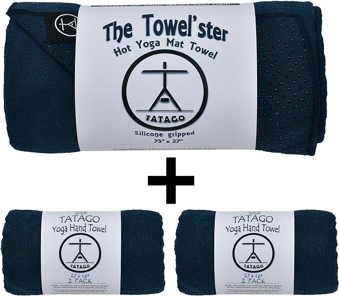 Hot yoga towel and sweat towel combo